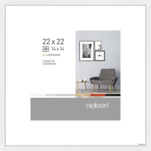 Cornice in alluminio Pixel 22x22 cm bianco lucido