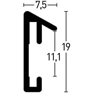 Cornice in alluminio Pixel 60x80 cm argento lucido
