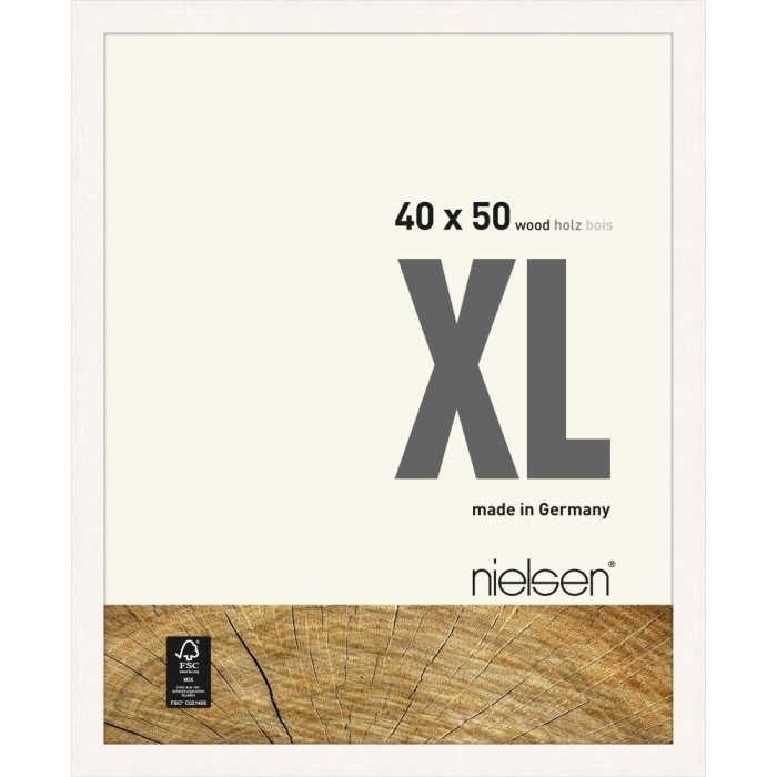 Cornice in legno Nielsen XL 40x50 cm bianco opaco