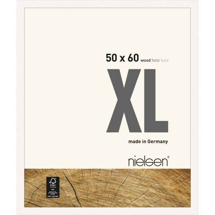 Cornice Nielsen in legno XL 50x60 cm bianco opaco