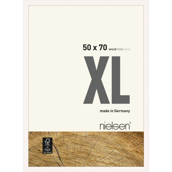 Cornice di legno Nielsen XL 50x70 cm bianco opaco