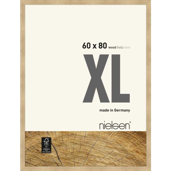 Cornice Nielsen in legno XL 60x80 cm rovere naturale