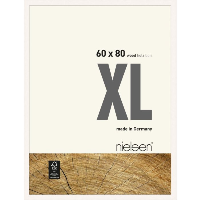 Cornice in legno Nielsen XL 60x80 cm bianco opaco