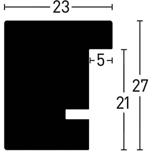 Cornice in legno Nielsen XL 60x80 cm bianco opaco