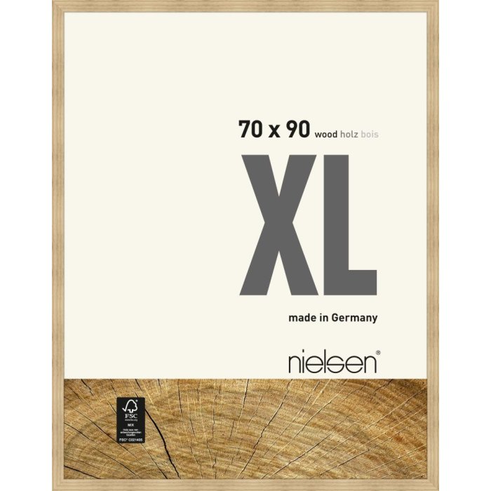 Cornice Nielsen in legno XL 70x90 cm rovere naturale