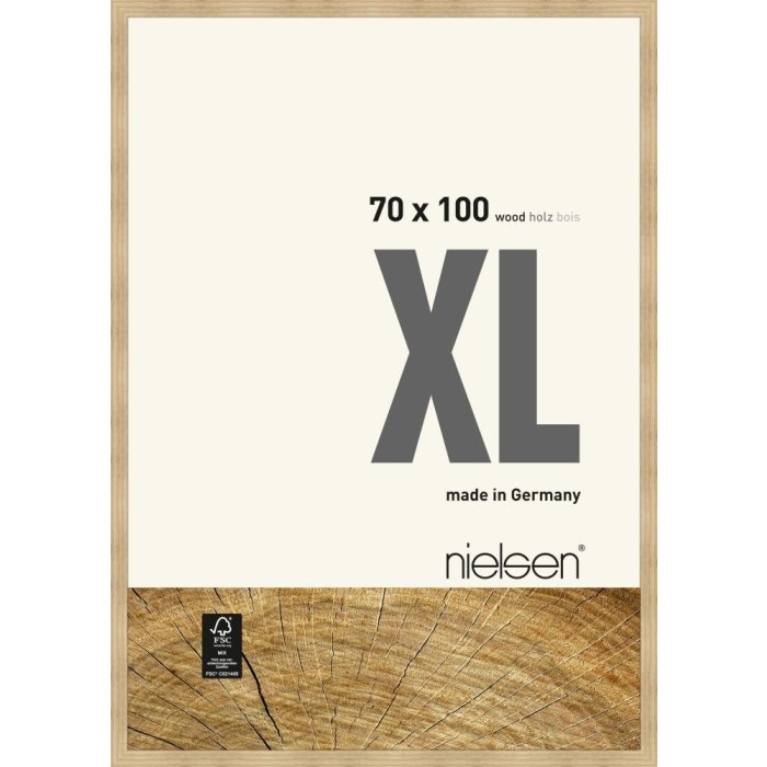 Cornice Nielsen in legno XL 70x100 cm rovere naturale