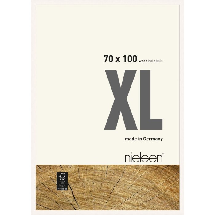 Cornice in legno Nielsen XL 70x100 cm bianco opaco