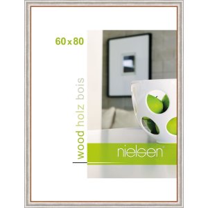 Cornice in legno Derby 60x80 cm argento