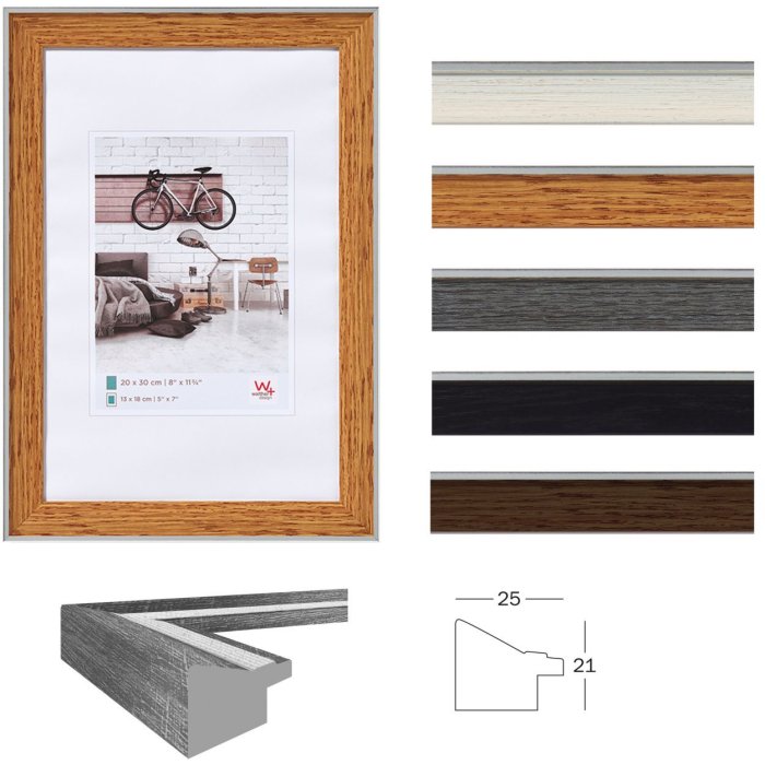 Cornice per quadri Bohemian bordo esterno argento