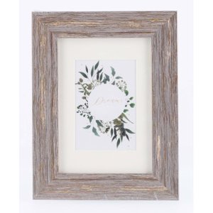 Cornice in plastica Chalet, marrone-grigio, 10 x 15 cm