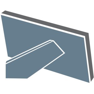 Cornice in plastica Chalet, tortora, 10 x 15 cm