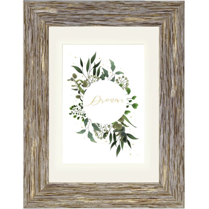 Cornice in plastica Chalet, marrone-grigio, 20 x 30 cm