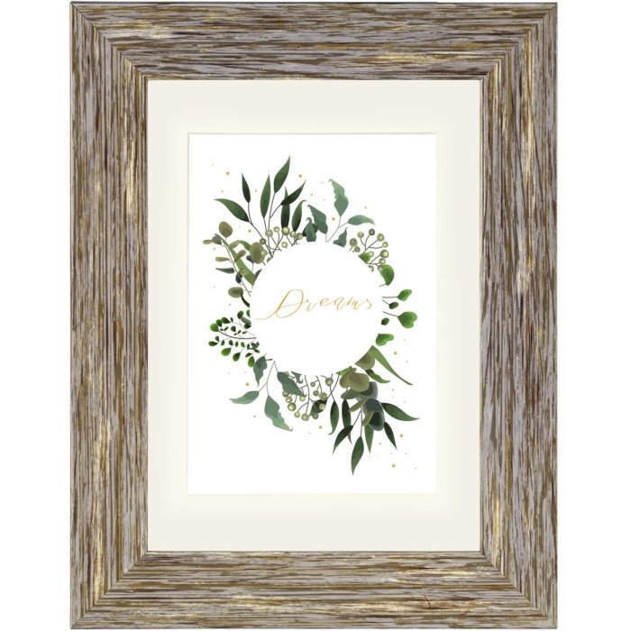 Cornice in plastica Chalet, marrone-grigio, 30 x 40 cm