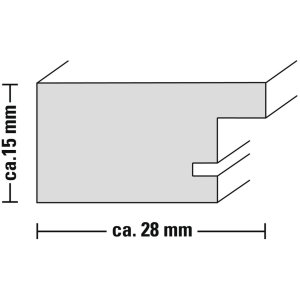 Cornice in plastica Chalet, marrone-grigio, 30 x 40 cm