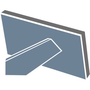 Cornice in plastica Chalet, marrone-grigio, 30 x 40 cm