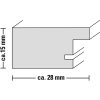 Cornice in plastica Chalet, marrone-grigio, 30 x 40 cm