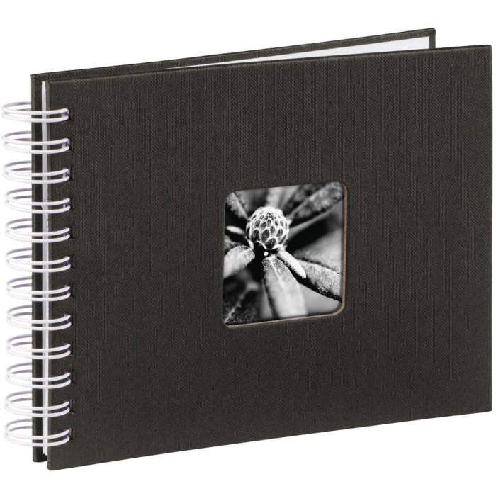 Album a spirale Fine Art, 24x17 cm, 50 pagine bianche, nero