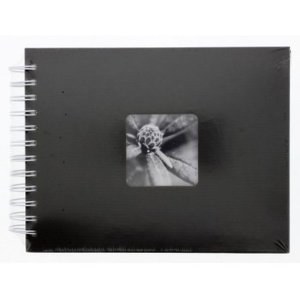 Album a spirale Fine Art, 24x17 cm, 50 pagine bianche, nero