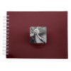 Album a spirale Fine Art, 24x17 cm, 50 pagine bianche, Bordeaux