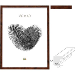Deknudt S43AG2 Cornice in legno di radica da 9x13 cm a...