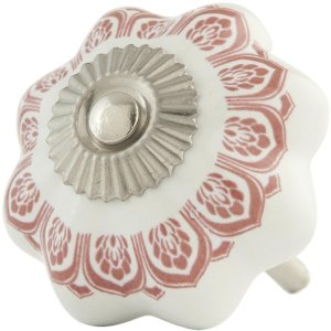 Pomello per mobili a forma di fiore 4 cm - vari disegni