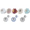 Pomello per mobili a forma di fiore 4 cm - vari disegni