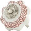 Pomello per mobili a forma di fiore 4 cm - vari disegni
