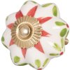 Pomello per mobili a forma di fiore 4,5 cm - vari disegni
