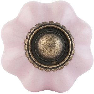 Pomello per mobili a forma di fiore 3 cm - vari disegni