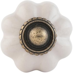 Pomello per mobili a forma di fiore 3 cm - vari disegni