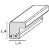 Cornice per quadri in legno bianco e nero S43AL