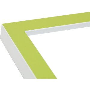 Cornice per quadri in legno verde-bianco S43AL