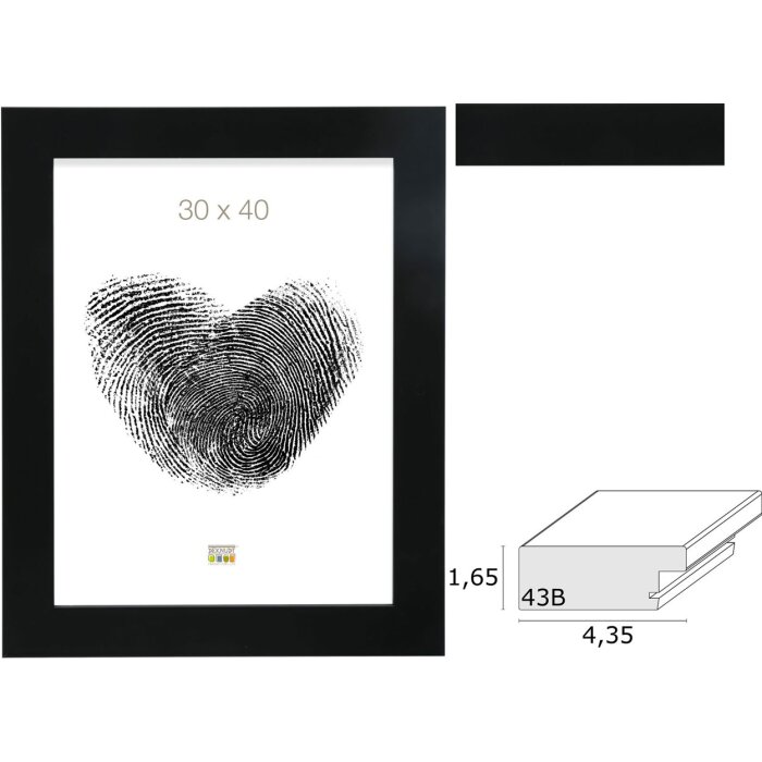 Cornice per foto in legno nero S43BK