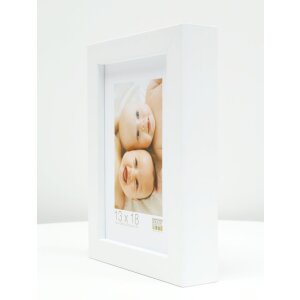 Cornice 3D in legno bianco S43DL