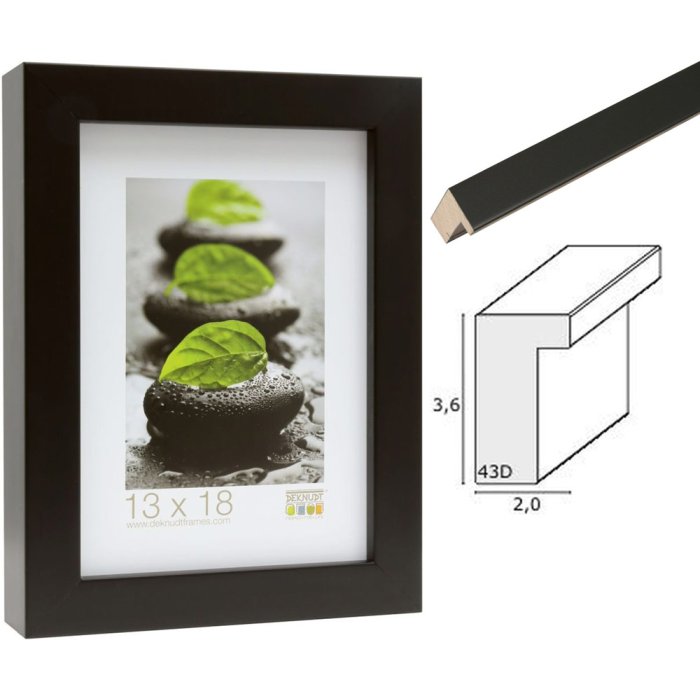 Cornice per quadri in legno nero S43DL