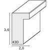 Cornice per quadri in legno nero S43DL
