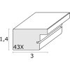 Cornice per quadri in legno bianco S43XF