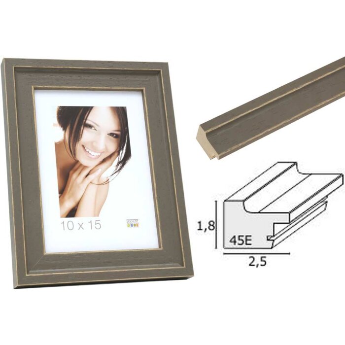 Cornice in legno Deknudt S45ES7 marrone da 9x13 cm a 40x60 cm