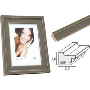 Cornice in legno Deknudt S45ES7 marrone da 9x13 cm a...