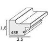 Cornice in legno Deknudt S45ES7 marrone da 9x13 cm a 40x60 cm