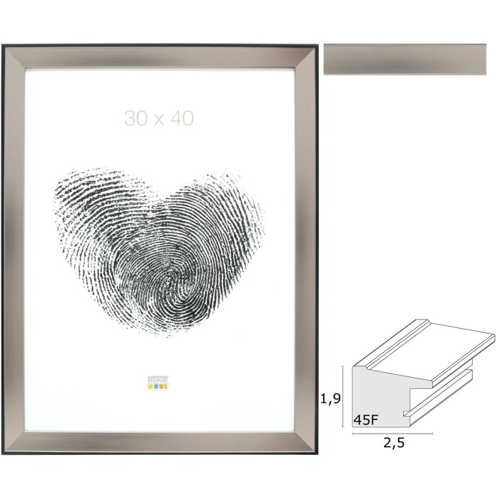 Cornice per foto in plastica argento S45FD2