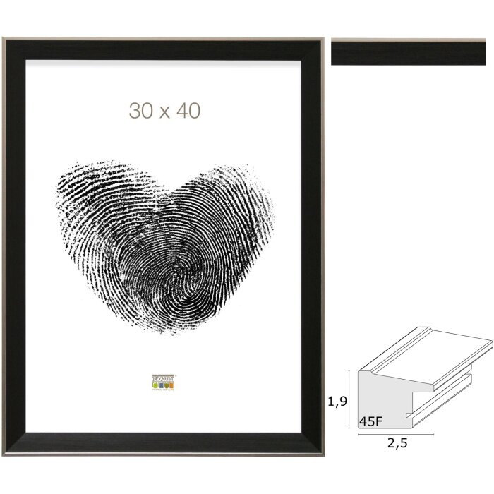Cornice per foto in plastica nera S45FE2