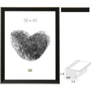Cornice per foto in plastica nera S45FE2