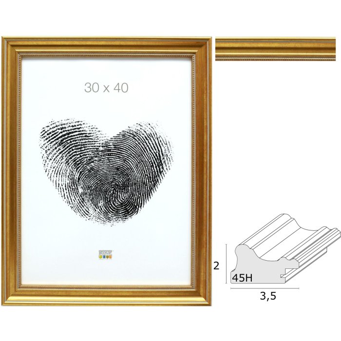 Cornice per foto in plastica dorata S45HA1