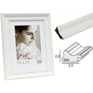 Cornice Deknudt S45HF1 Cornice barocca bianca