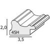 Cornice Deknudt S45HF1 Cornice barocca bianca