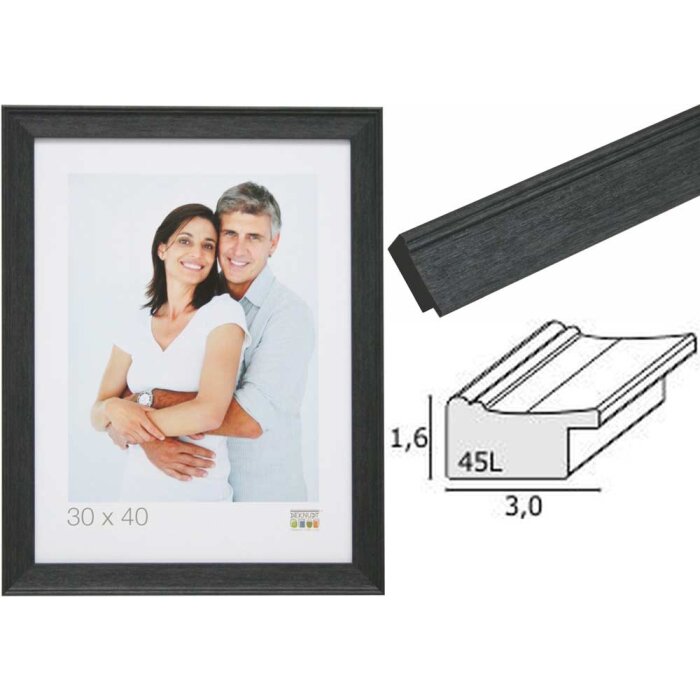 Cornice per quadri in legno nero S45LH2