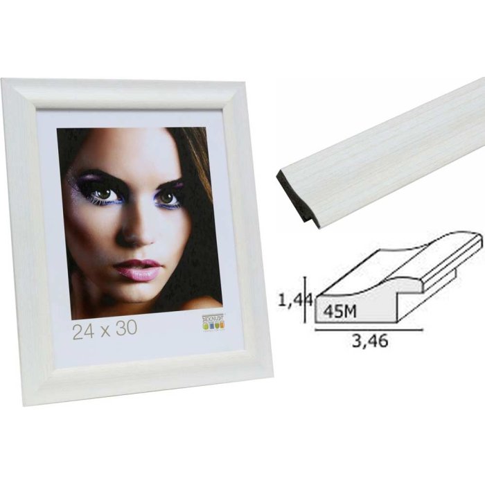 Cornice per quadri in plastica bianca S45MF1
