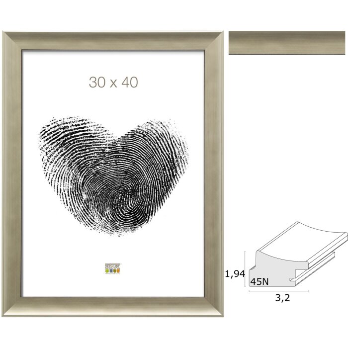 Cornice per foto in plastica argento S45ND2