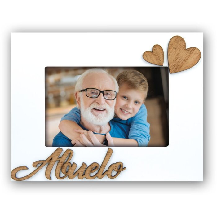 Portafoto Abuelo 10x15 cm bianco